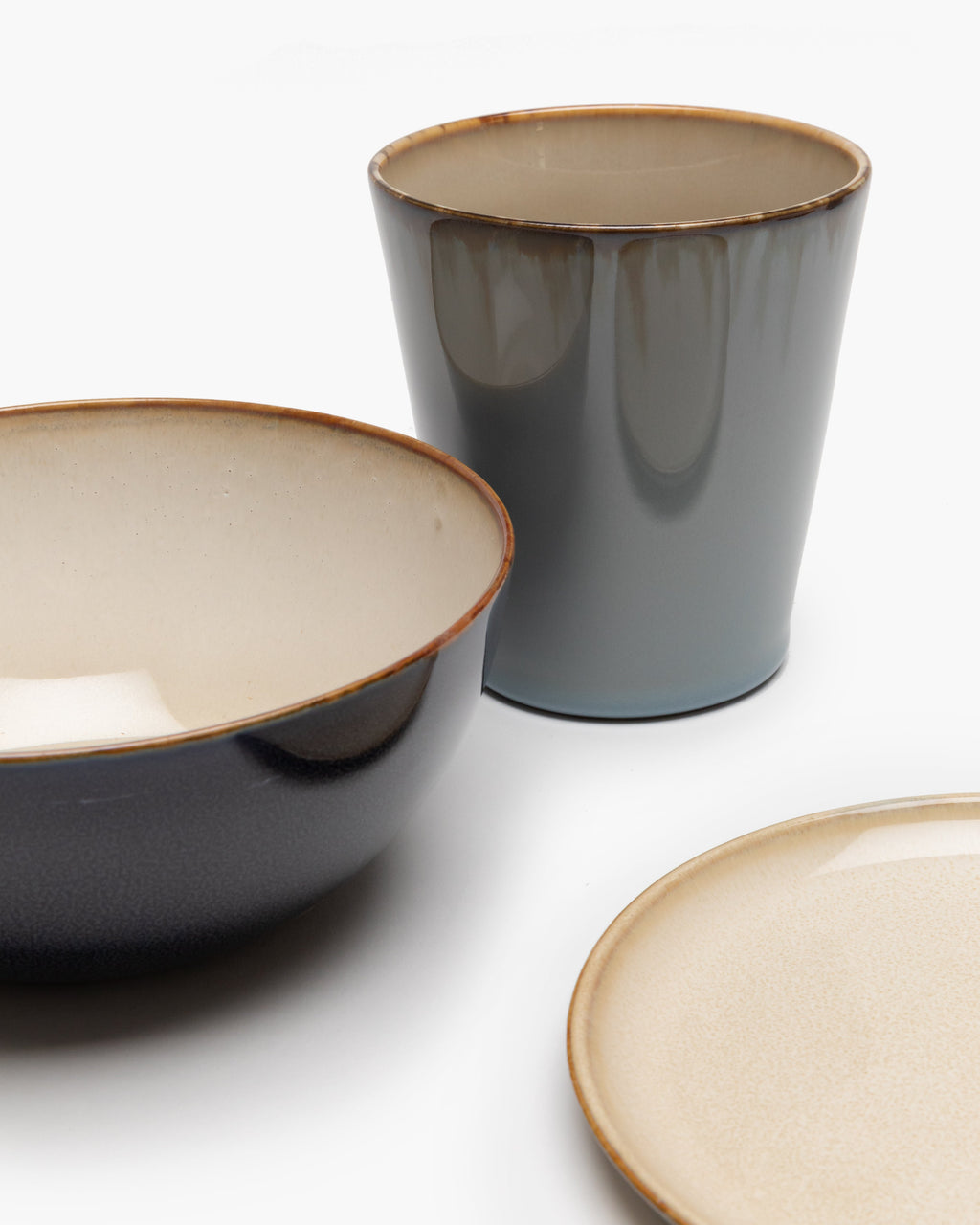 Breakfast Set 12 pieces - Terres de rêves tableware by Anita Le Grelle - misty gray
