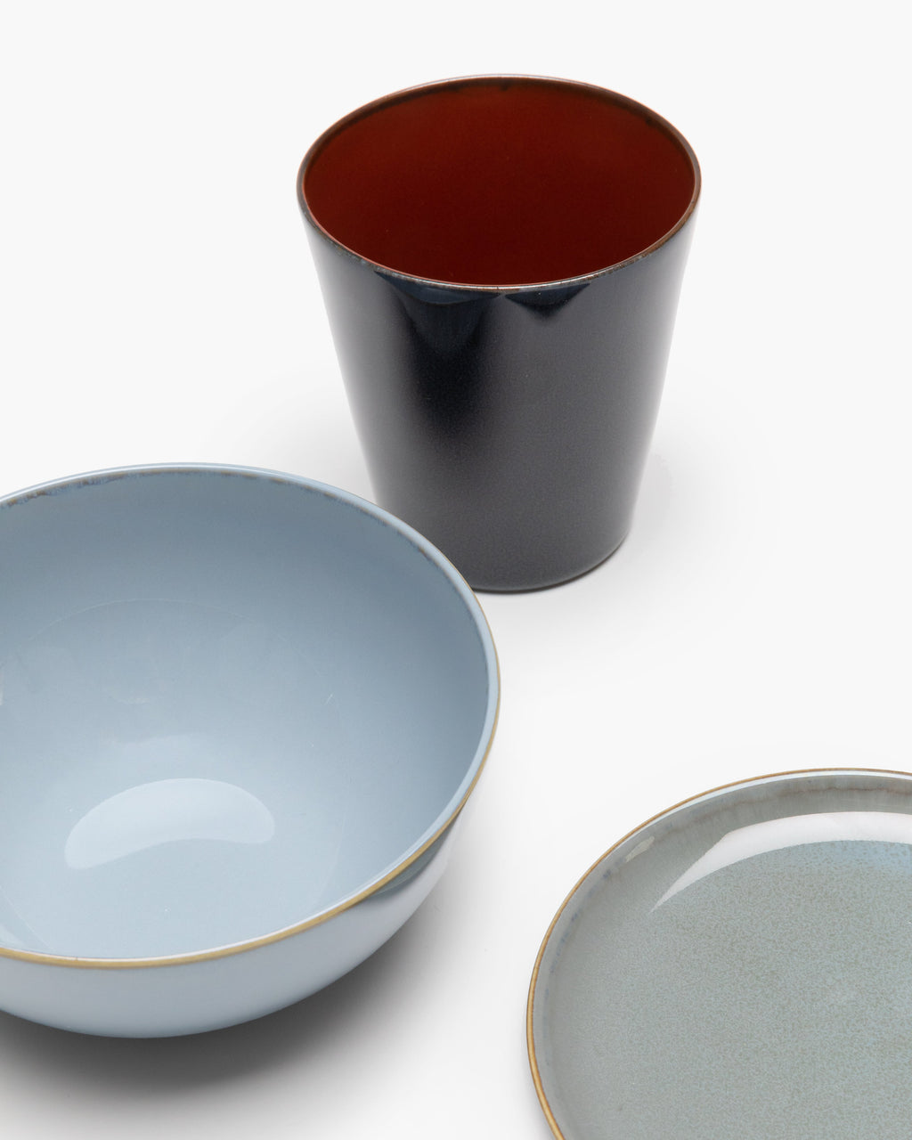 Breakfast Set 12 pieces - Terres de rêves tableware by Anita Le Grelle - smoky blue