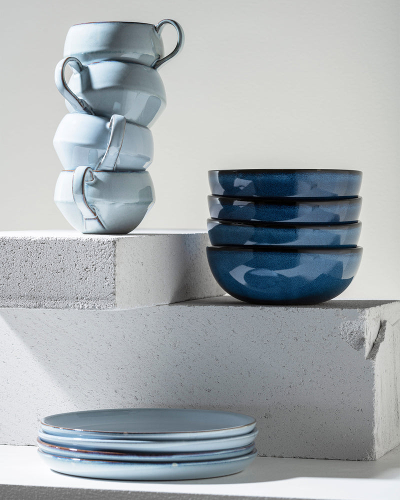 Set colazione 12 pezzi - Porcellana pura di Pascale Naessens - blu