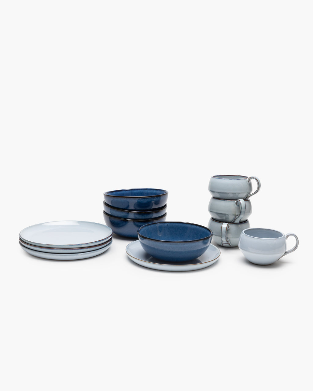Breakfast Set 12 pieces - Pure tableware by Pascale Naessens - blue
