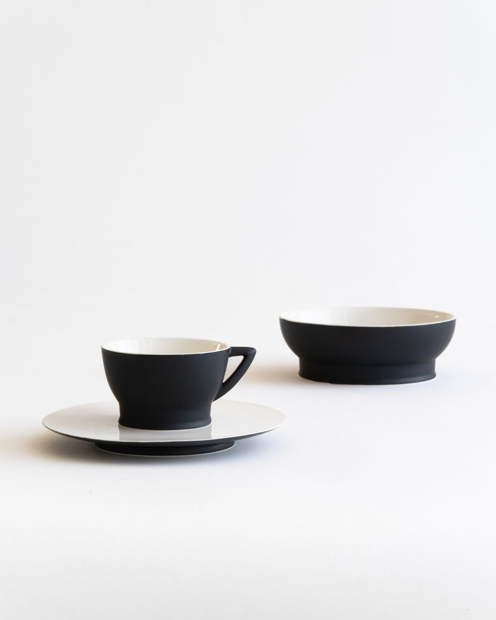 Breakfast Set 12 pieces - Ra - Black/off white