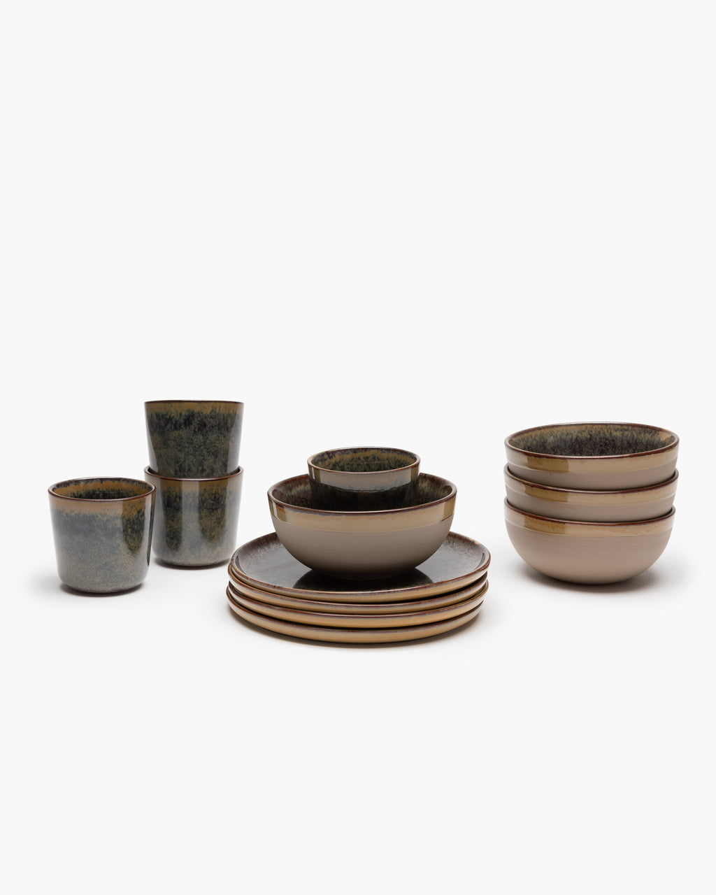 Breakfast Set 12 pieces - Surface tableware by Sergio Herman - indi gray