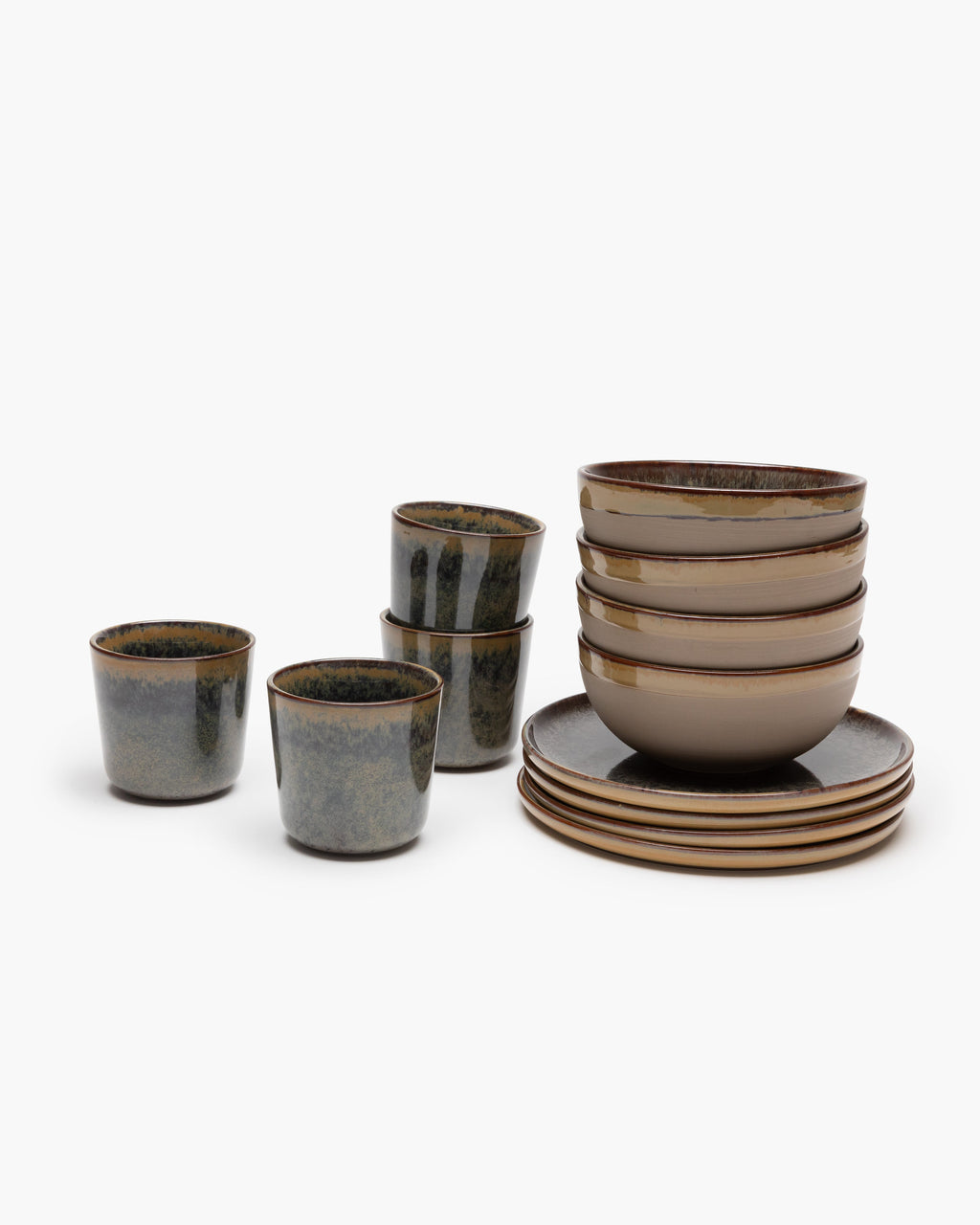 Breakfast Set 12 pieces - Surface tableware by Sergio Herman - indi gray