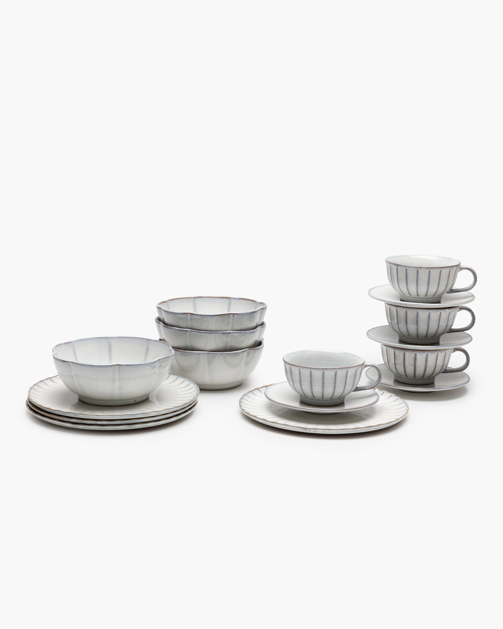 Breakfast Set 16 pieces - Inku Tableware by Sergio Herman - white