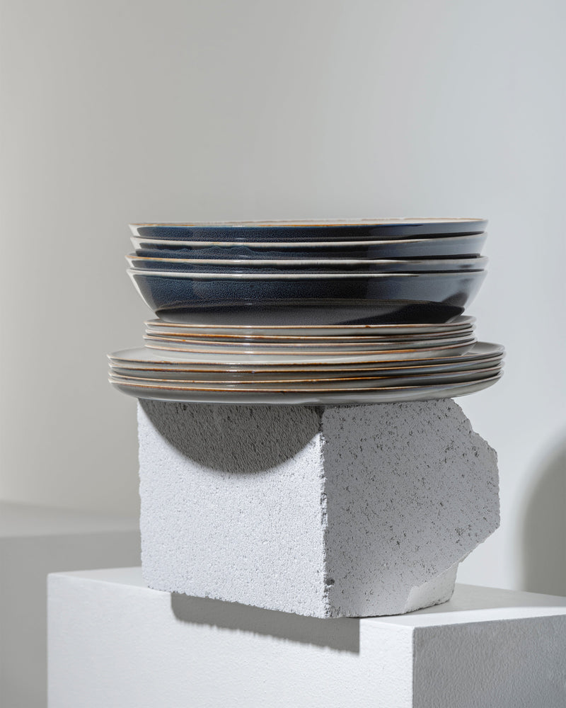 Set da cena 12 pezzi - stoviglie Terres de rêves di Anita Le Grelle - grigio nebbioso