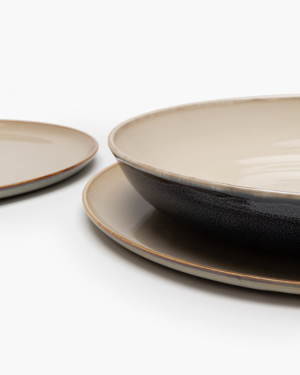 Dinner Set 12 pieces - Terres de rêves tableware by Anita Le Grelle - misty gray