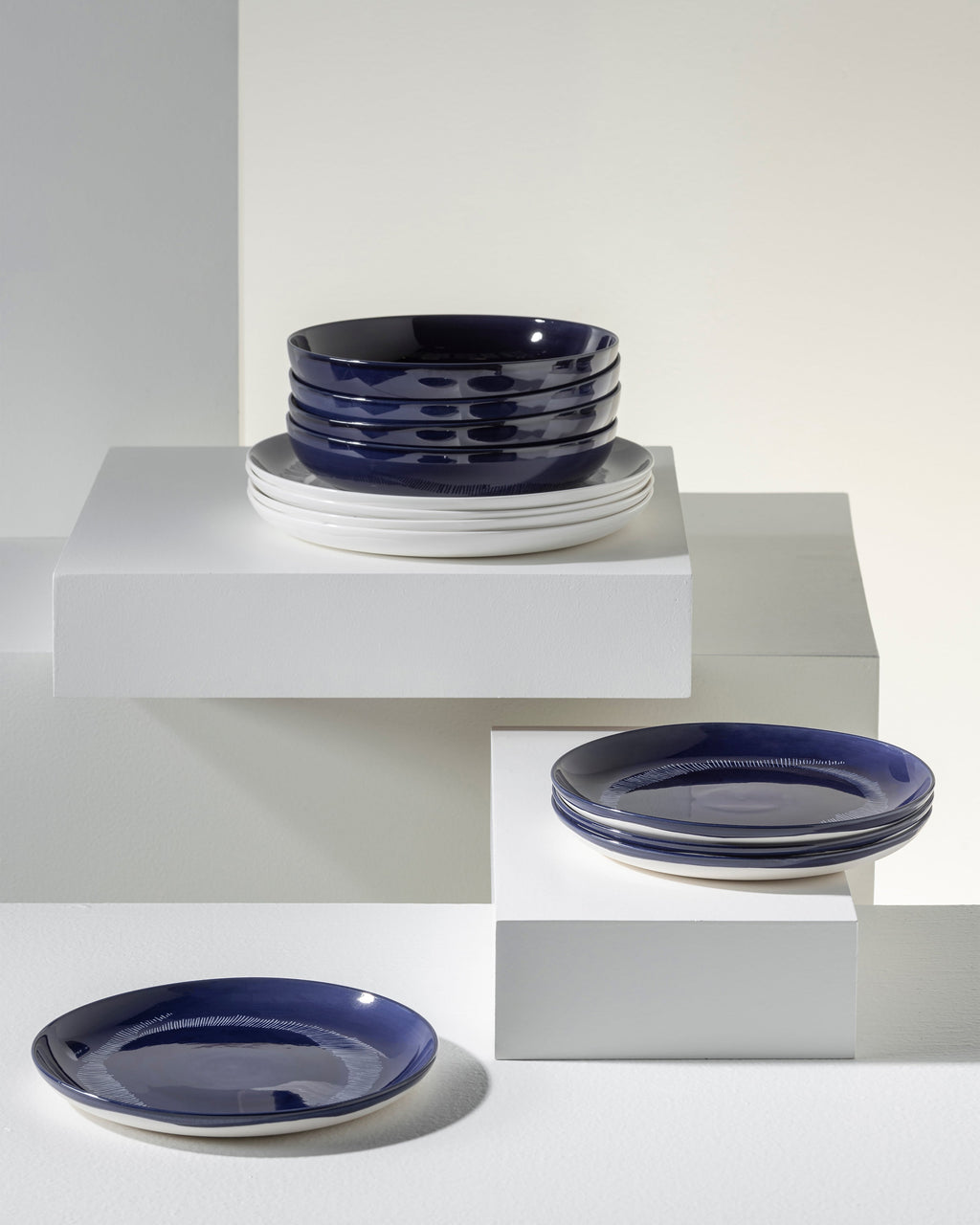 Dinner Set 12 pieces - Feast tableware by Ottolenghi - blue