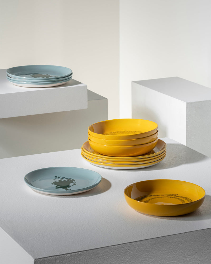 Set da pranzo 12 pezzi - Stoviglie Feast di Ottolenghi - giallo