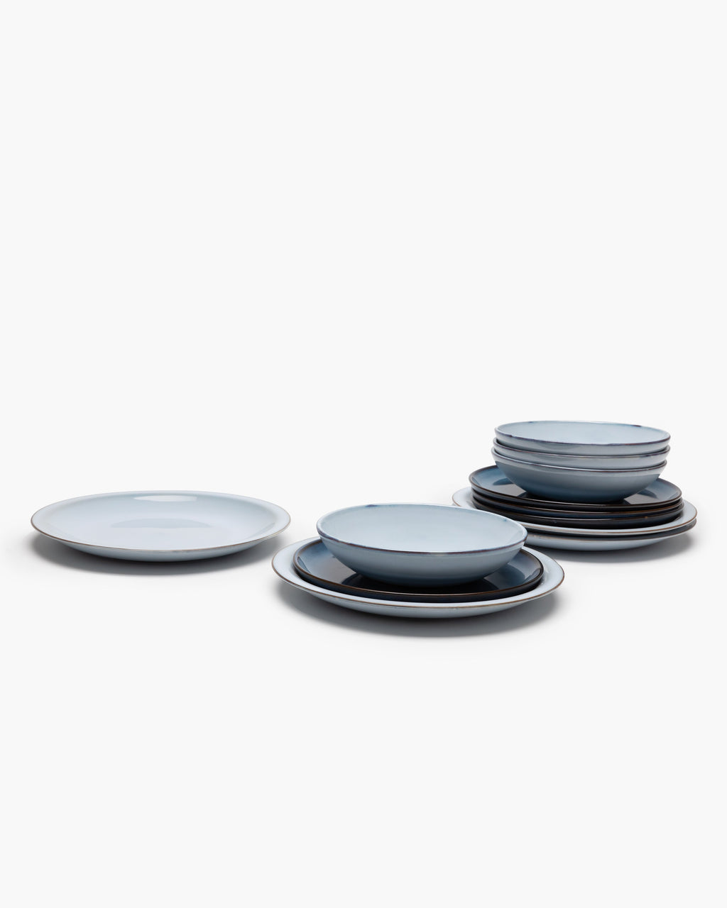 Dinner Set 12 pieces - Pure tableware by Pascale Naessens - blue
