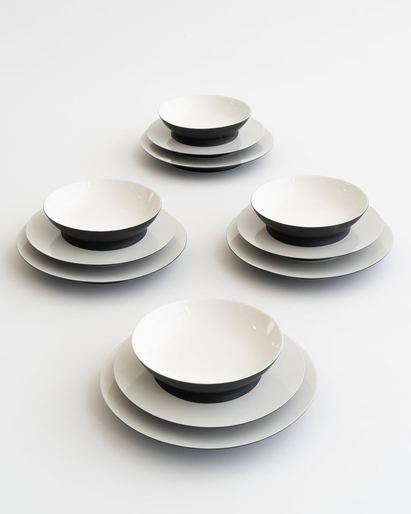 Set da cena 12 pezzi - Ra - Nero/bianco sporco