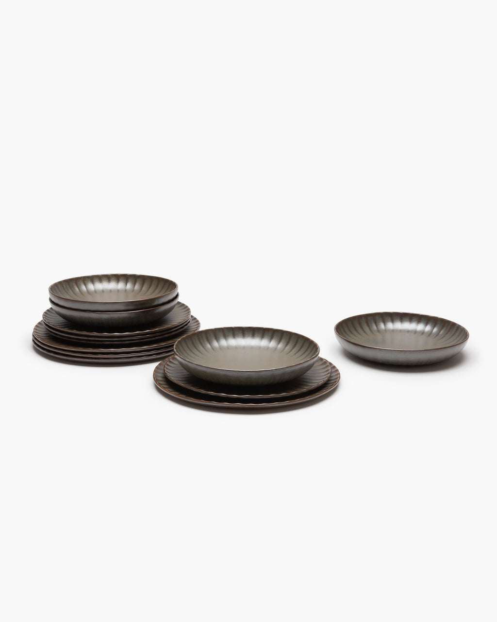 Dinner Set 12 pieces - Inku Tableware by Sergio Herman - green