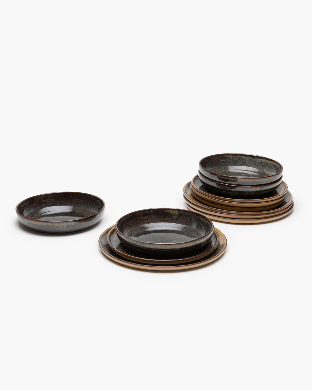 Dinner Set 12 pieces  - Surface tableware by Sergio Herman - indi gray
