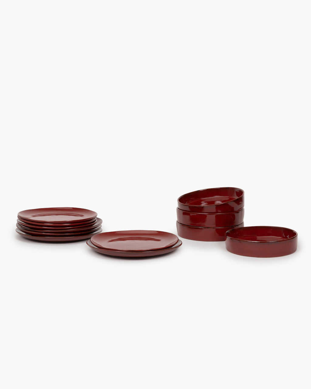 Dinner Set 12 pieces - La Mère tableware by Marie Michielssen - venetian red