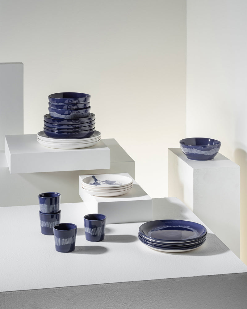 Set completo 24 pezzi - stoviglie per banchetti di Ottolenghi - blu