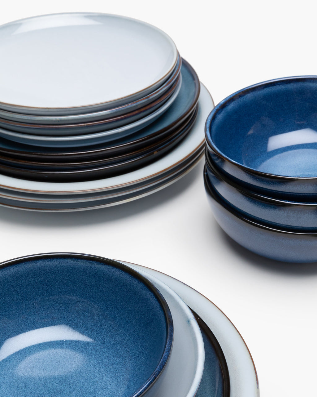 Full Set 24 pieces - Pure tableware by Pascale Naessens - blue