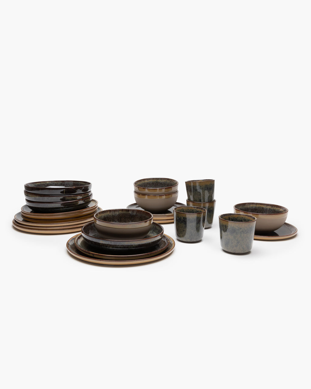 Full Set 24 pieces - Surface tableware by Sergio Herman - indi gray