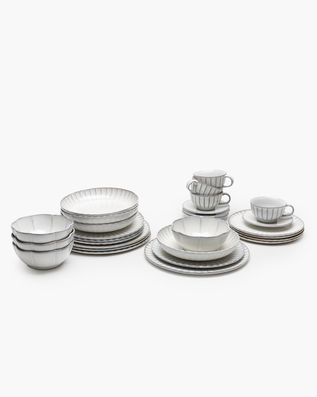 Full Set 28 pieces - Inku Tableware by Sergio Herman - white