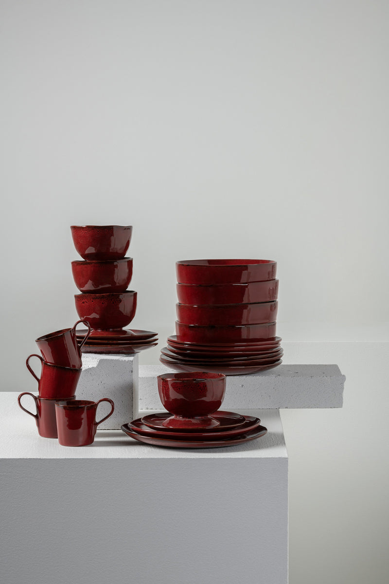 Set completo 24 pezzi - La Mère stoviglie di Marie Michielssen - rosso veneziano