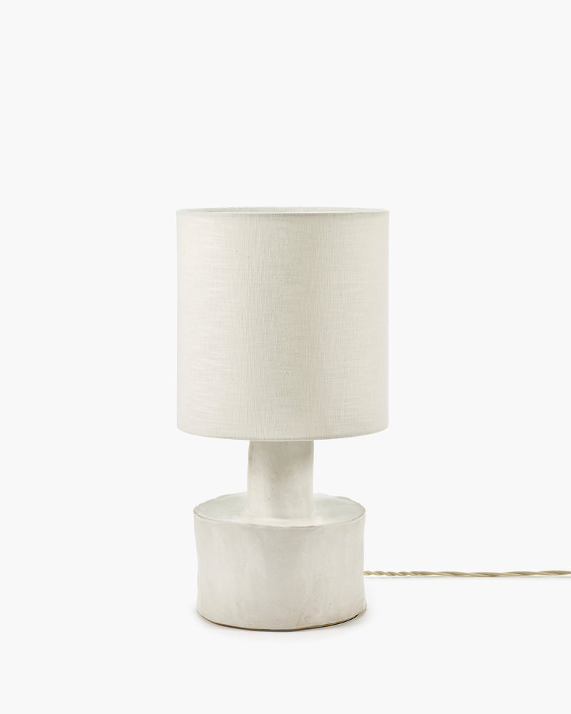 TABLE LAMP CATHERINE L25 x W25 x H47 CM WHITE MATT - WHITE