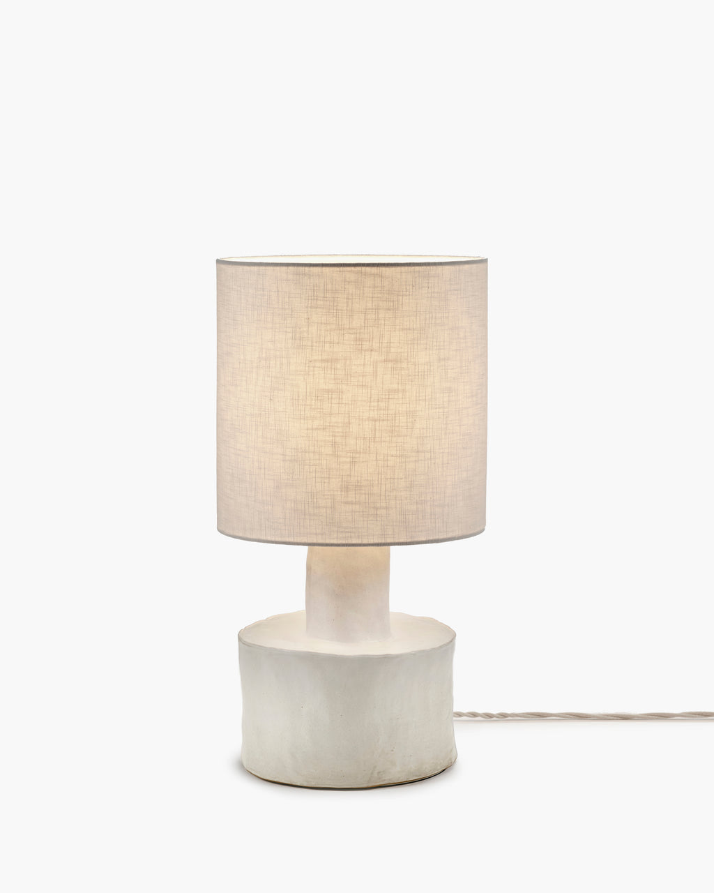 TABLE LAMP CATHERINE L25 x W25 x H47 CM WHITE MATT - WHITE